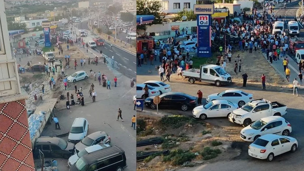 Mardin'de freni patlayan tır 20 kişiyi öldürdü tır kazasının videosu korkunç