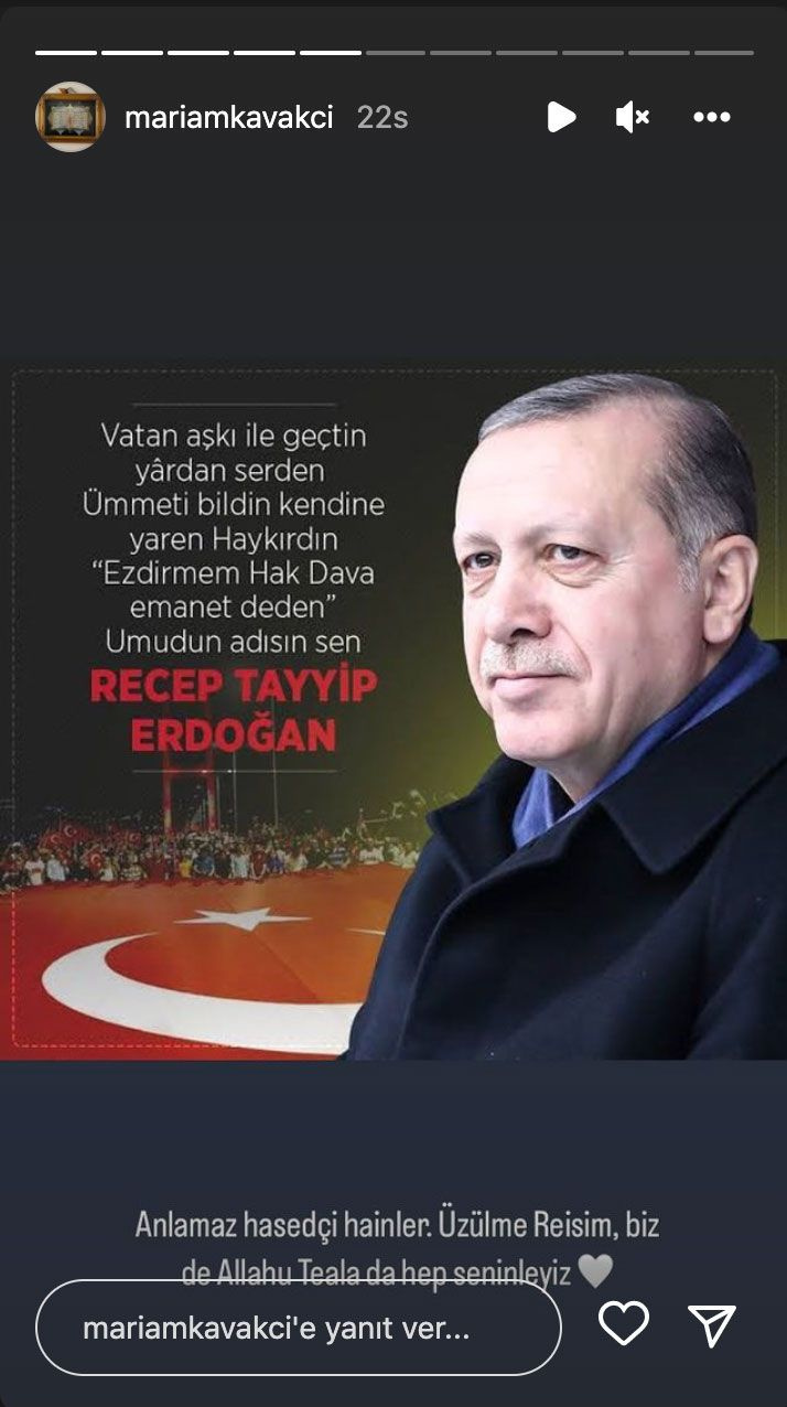 Erdoğan'ın danışmanı Mariam Kavakçı'dan olay paylaşımlar! Davutoğlu'na çarpı attı Erdoğan'a 'halifemiz' dedi
