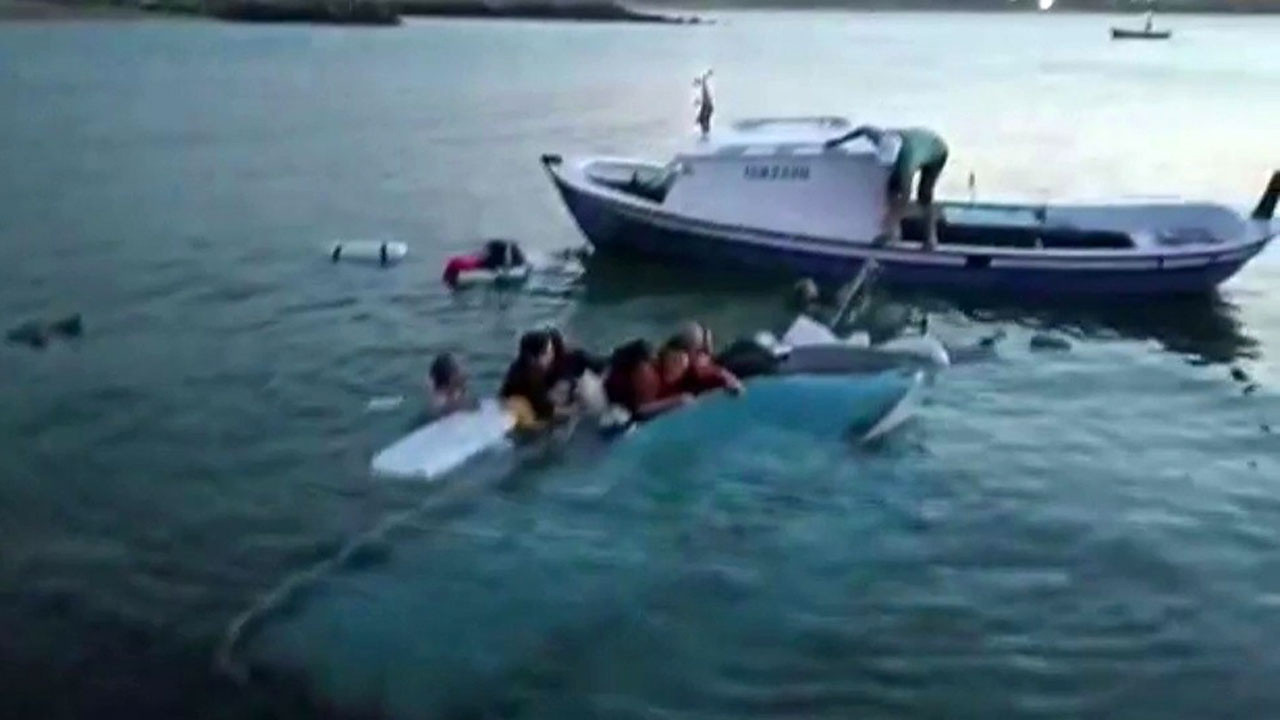 Beykoz'da tekne battı 9 kişilik ailede yüzme bilmeyenler vardı o anlar kamerada