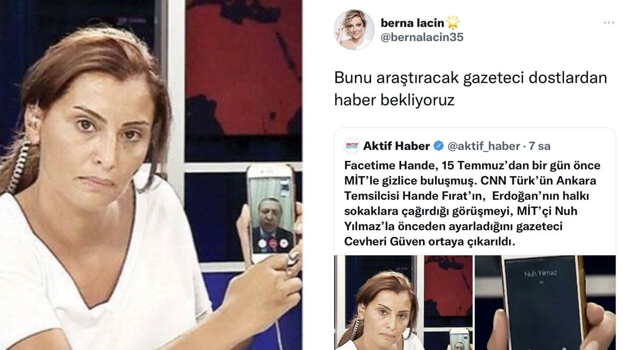 Berna Laçin'i FETÖ kandırdı darbe twiti rezillik Nedim Şener ve Hande Fırat ifşa etti meğer...