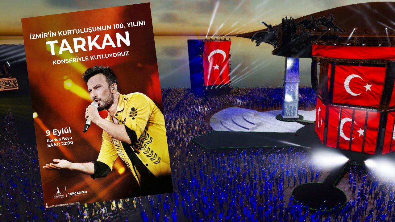 İzmir yüzüncü yıl etkinlikleri Tarkan İzmir konseri kaçta nerede 9 Eylül İzmir'in kurtuluşu programı