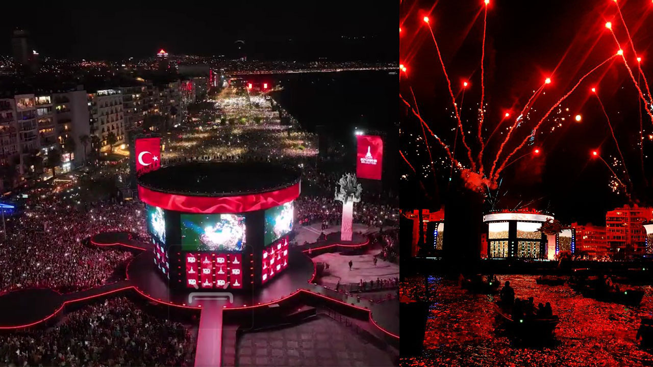 İzmir'de 100. yıl çoşkusu! Tarkan konserine akın ettiler: Her yer ışıl ışıl!