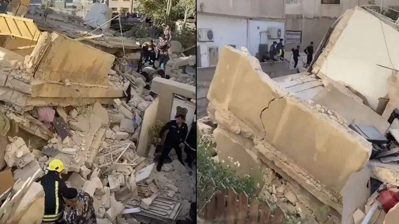 Ürdün'de 4 katlı bina çöktü: 1 ölü ve çok sayıda yaralı var!