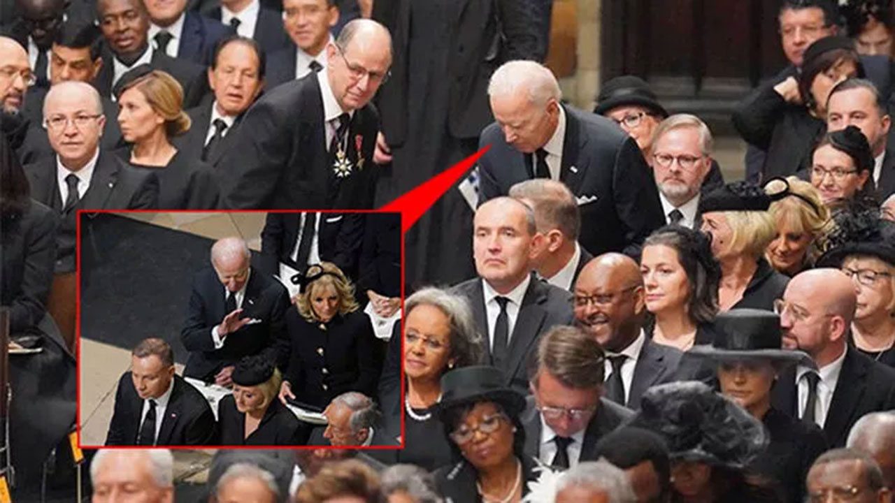 Kraliçe'nin cenaze töreninde ABD Başkanı Biden'e şok! Donald Trump çok fena dalgasını geçti
