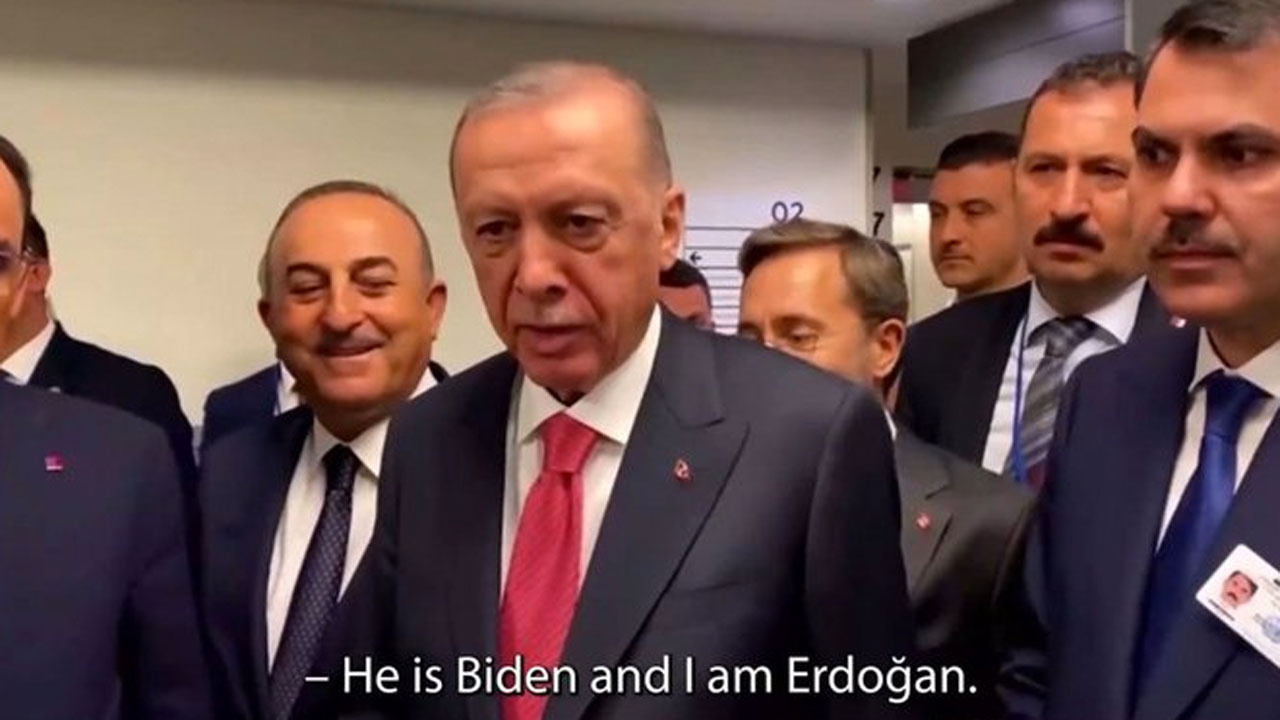 Erdoğan'dan Reuters muhabirinin Biden sorusuna cevap: O Biden ben de Erdoğan