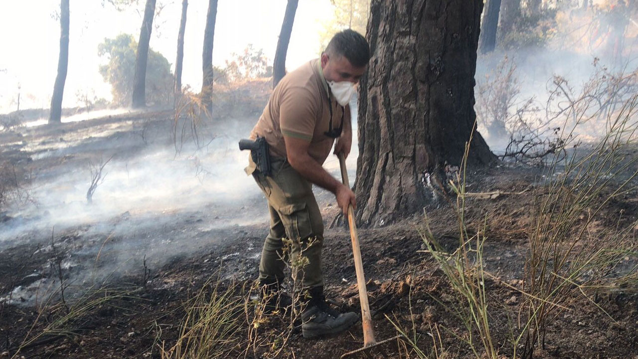 Antalya ve Denizli'de orman yangını çıktı rüzgar kötü etkiliyor evlere çok yakın