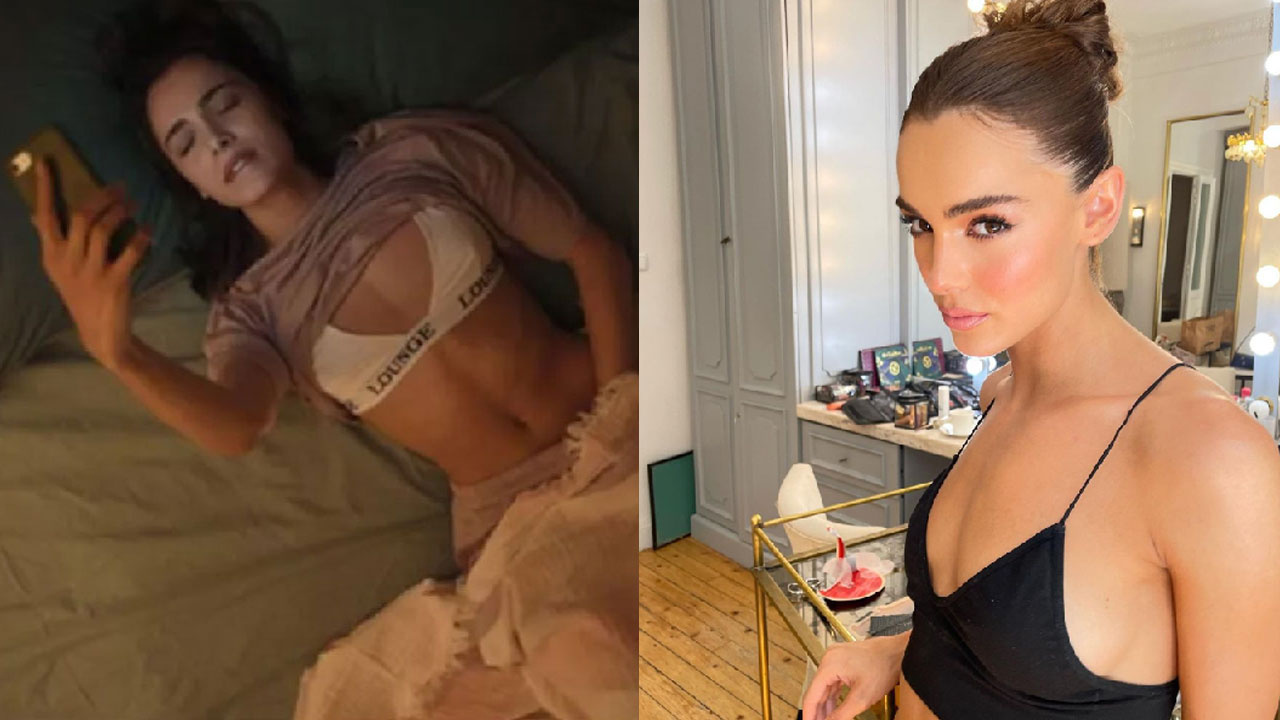Mastürbasyon sahnesi olay olan Hafsanur Sancaktutan bikinili pozu ile sosyal medyayı yıktı geçti! 'Yaktın beni hain"