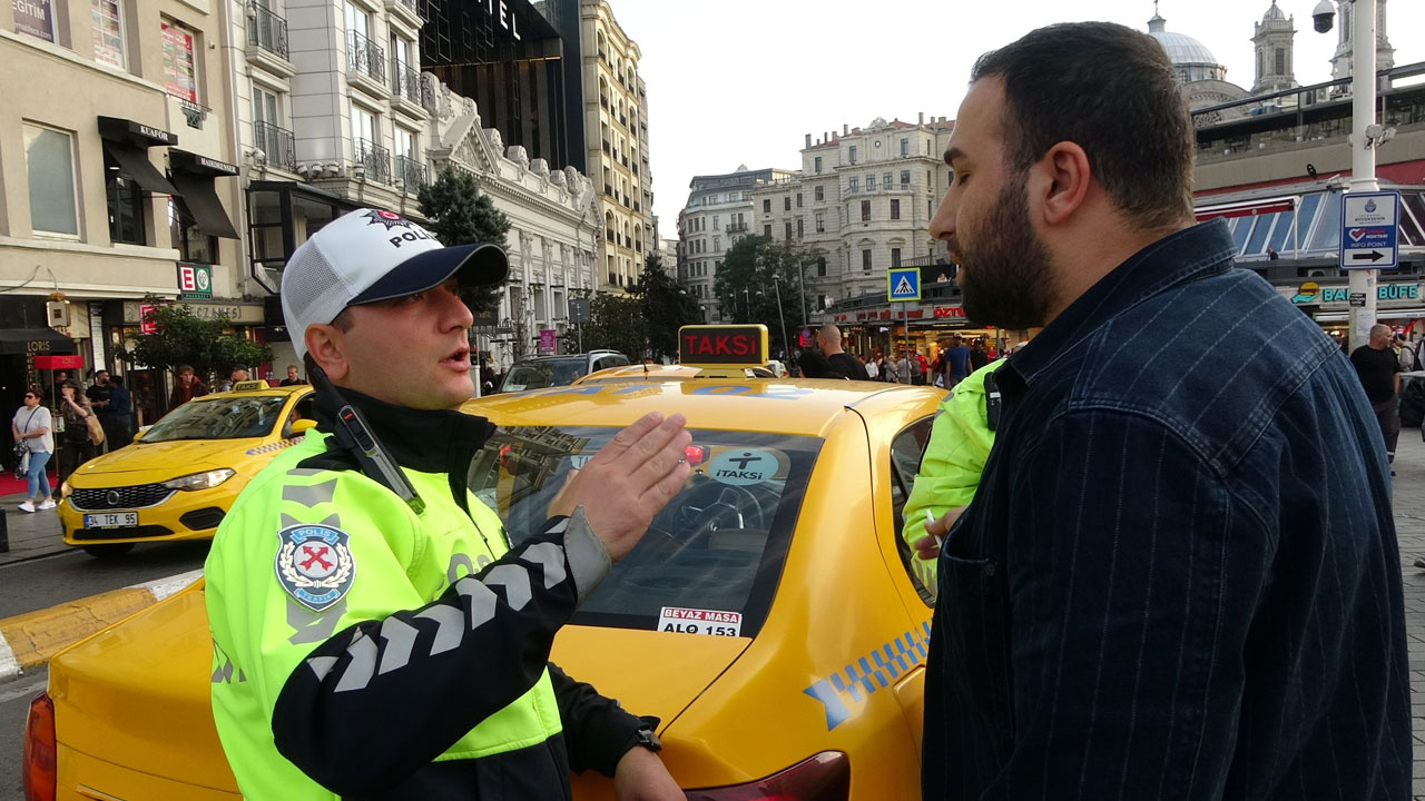 Ceza yiyen taksicinin polise söyledikleri şoke etti kısa süre sonra özür diledi