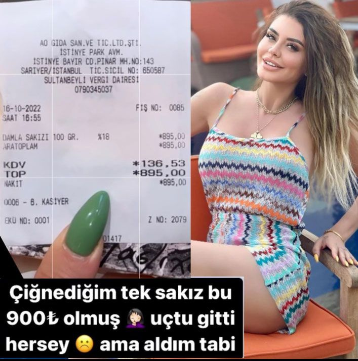 Sakız parası fişi olay oldu! Estetiksiz resmi çıkan Ebru Polat'a tepki yağdı bu ne sakızı altından mı