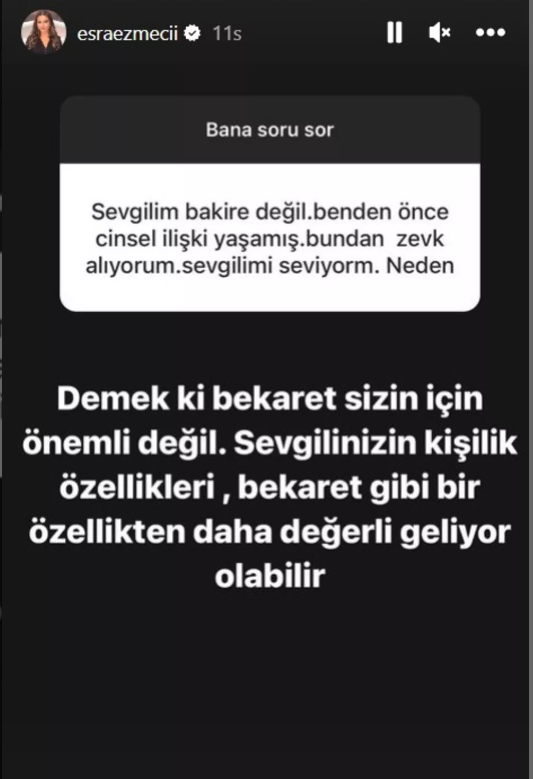 Esra Ezmeci'ye bomba 'bekaret' sorusu! 'Sevgilinizin kişilik özellikleri...'