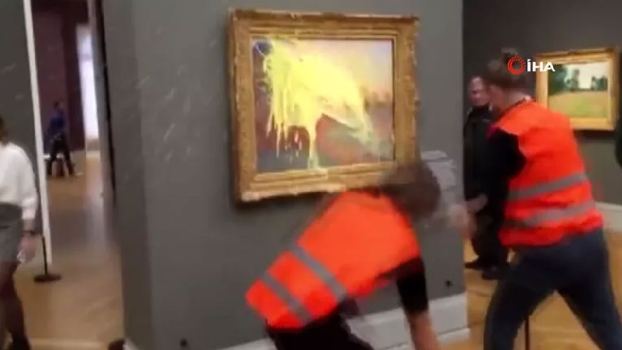 İklim aktivistlerinden 110 milyon dolarlık tabloya saldırı!