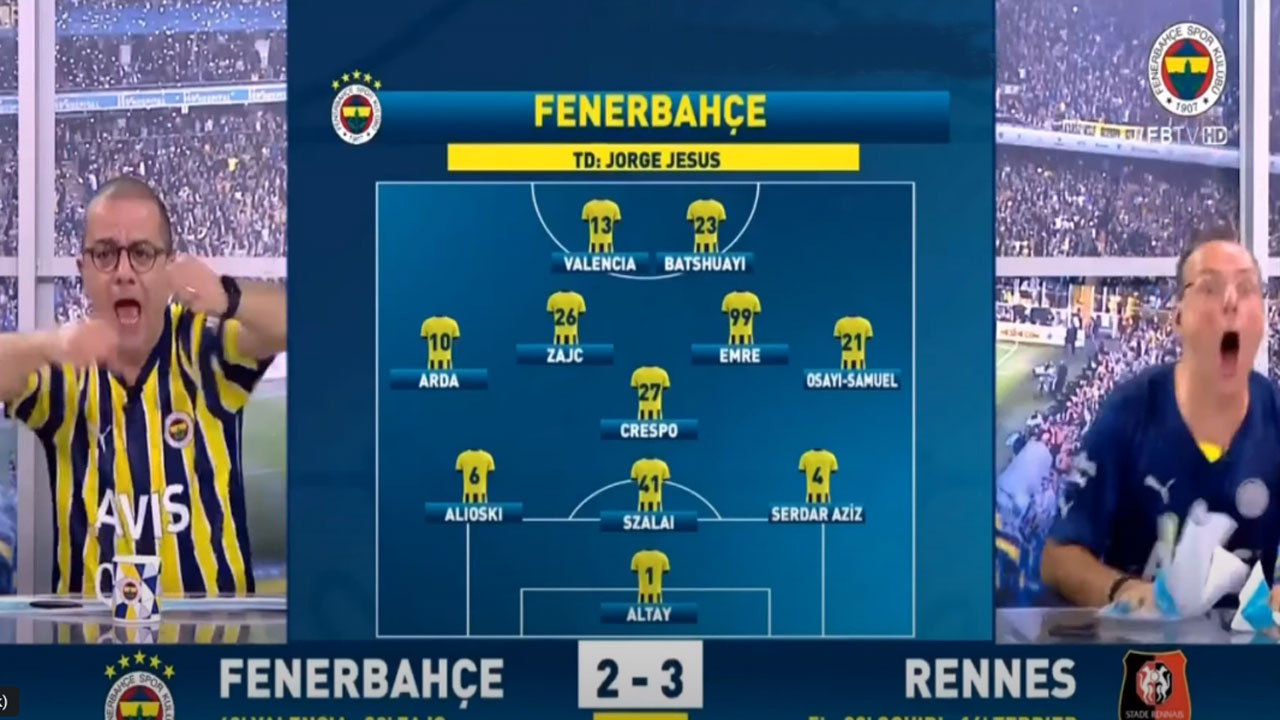 Fenerbahçe 3-0'dan geri geldi FB TV stüdyosu yıkıldı gol sevinçleri olay oldu