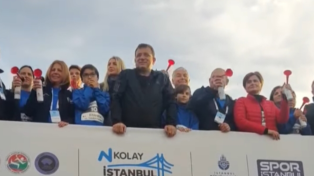 İstanbul Maratonu'nun startını Ekrem İmamoğlu verdi