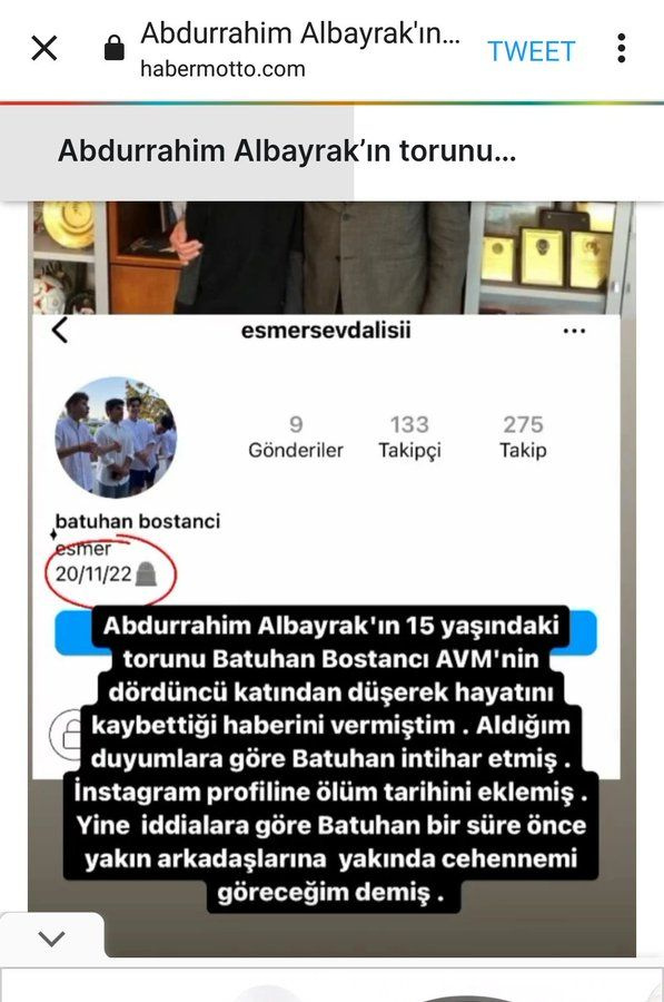 Abdurrahim Abayrak'ın torunu Batuhan düştü mü intihar mı etti? Instagram hesabındaki o tarih ne?