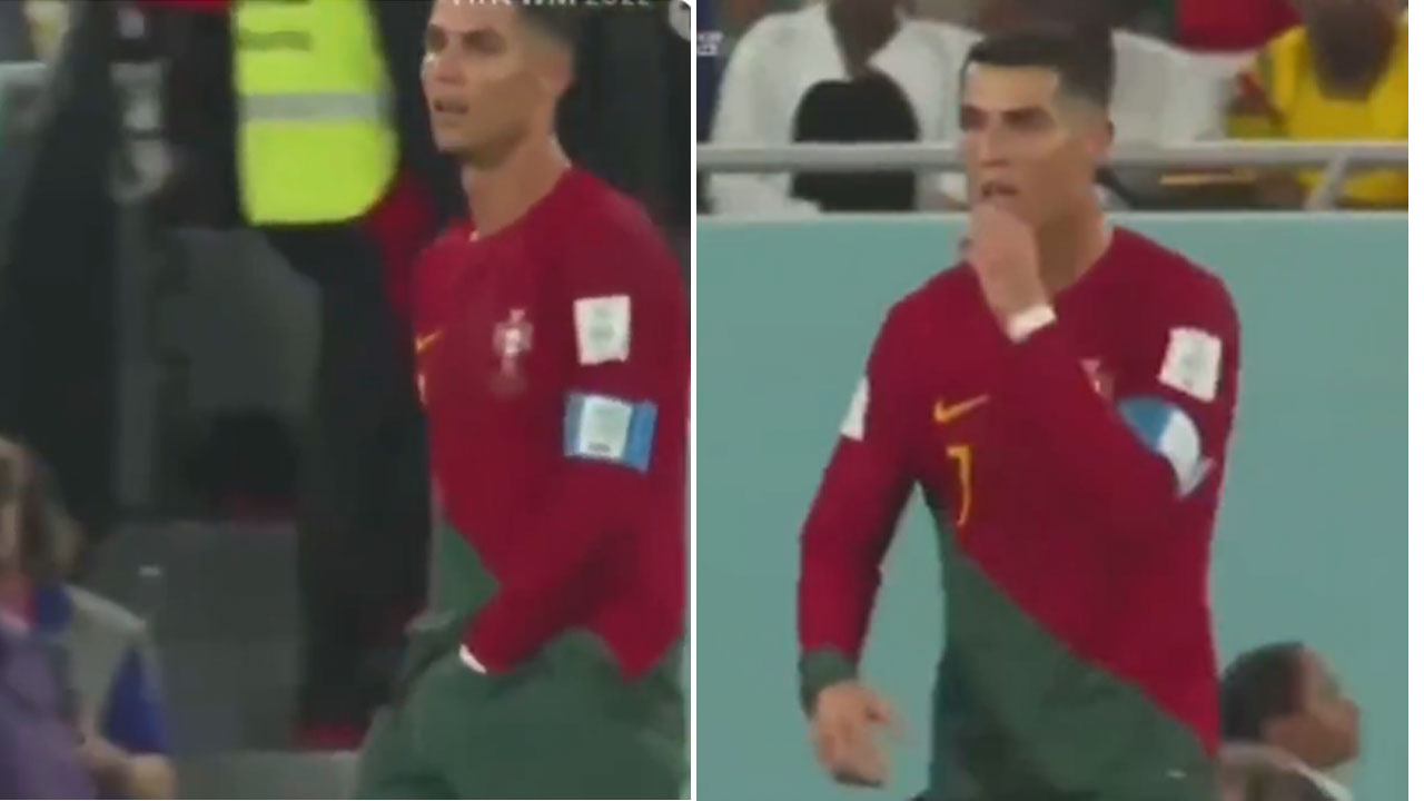 Ronaldo'nun hareketi olay oldu! Eliyle şortundan çıkarıp yedi sosyal medyayı salladı