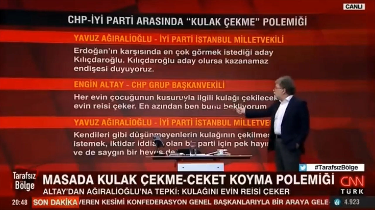 CNN Türk canlı yayınında osuruk sesi! Ahmet Hakan konuşurken gelen gizemli ses meğer...