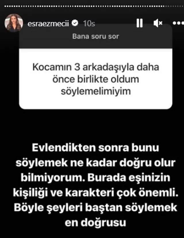 Esra Ezmeci'ye gelen sorular ve ilişki itirafları herkesi şoke etti! "Kocamın üç arkadaşıyla daha..."