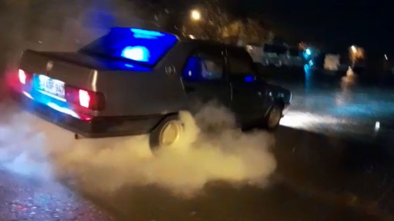 Tekirdağ’da drift şov pahalıya patladı! Bekçilere yakalandı