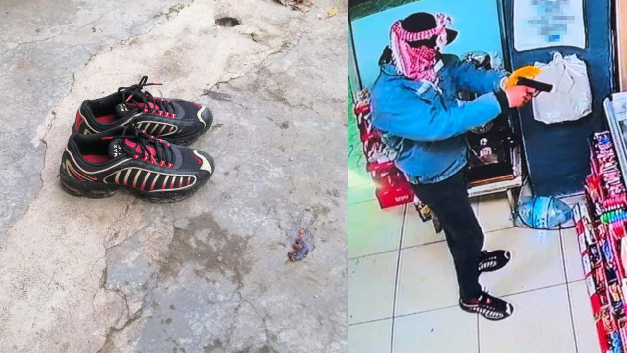 Market çalışanına dehşeti yaşattı! Giydiği ayakkabı ele verdi silahlı soyguncu yakalandı!