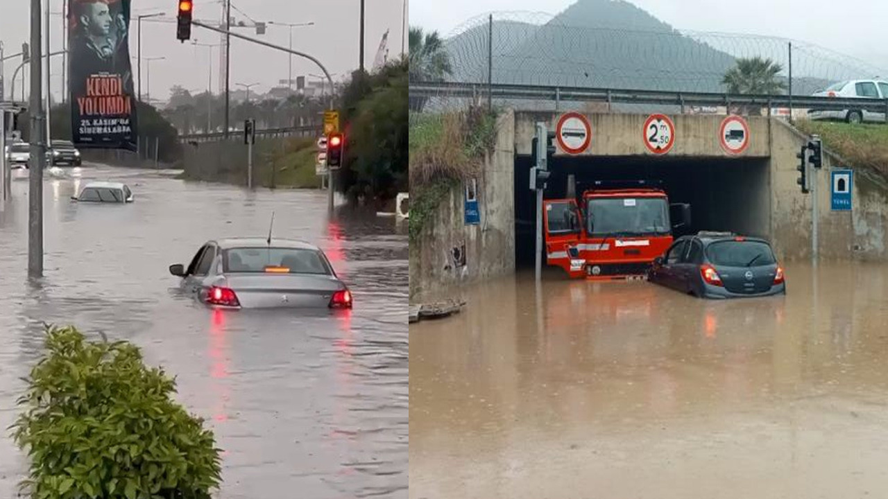 İzmir’den gelen görüntü inanılmaz! Araçların yarısı gözükmüyor