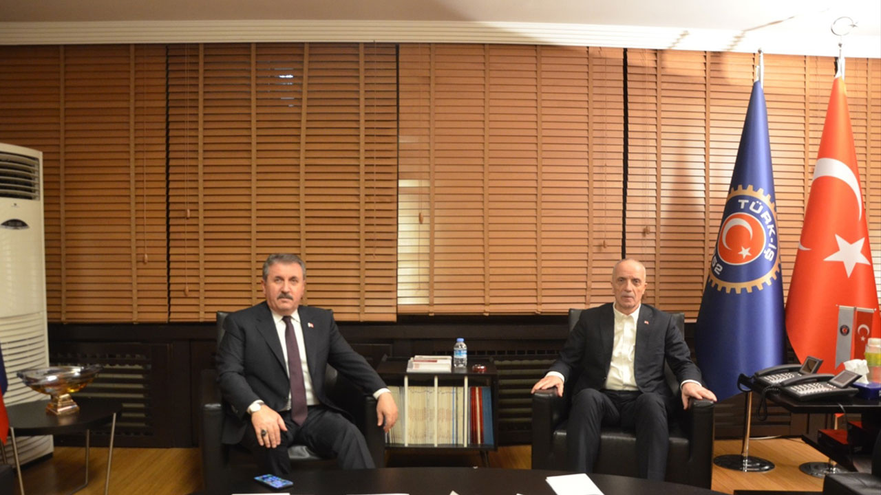 BBP Genel Başkanı Destici'den TÜRK-İŞ Genel Başkanı'na ziyaret