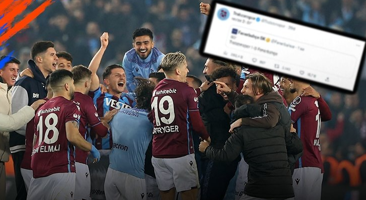 Trabzonspor'un derbi sonrası Fenerbahçe'ye göndermeleri olay oldu! "Yolunu kaybedenler için..."