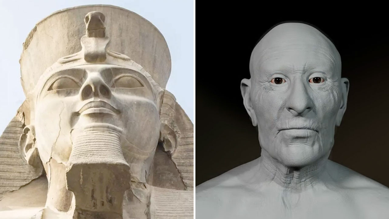 Mısır Firavunu 2. Ramses'in yüzü bilgisayarla canlandırıldı