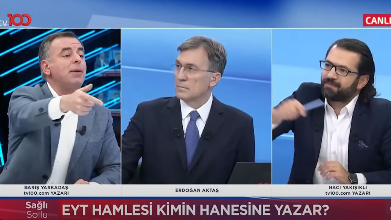 Barış Yarkadaş ile Hacı Yakışıklı birbirine girdi canlı yayında EYT kapışması fena