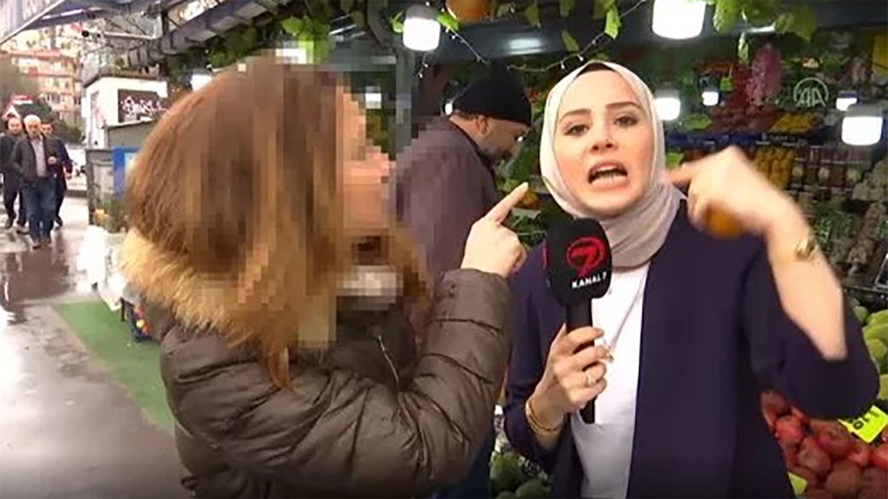 Kanal 7 muhabirine başörtü saldırısı! 'Aç da kafan biraz hava alsın' dedi gözaltına alındı