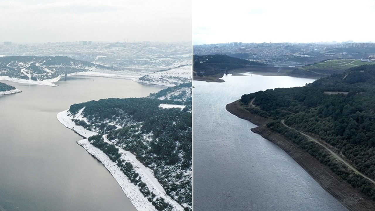 İstanbul son yılların en kurak kış sezonunu geçiriyor! İşte iki resim arasındaki büyük fark