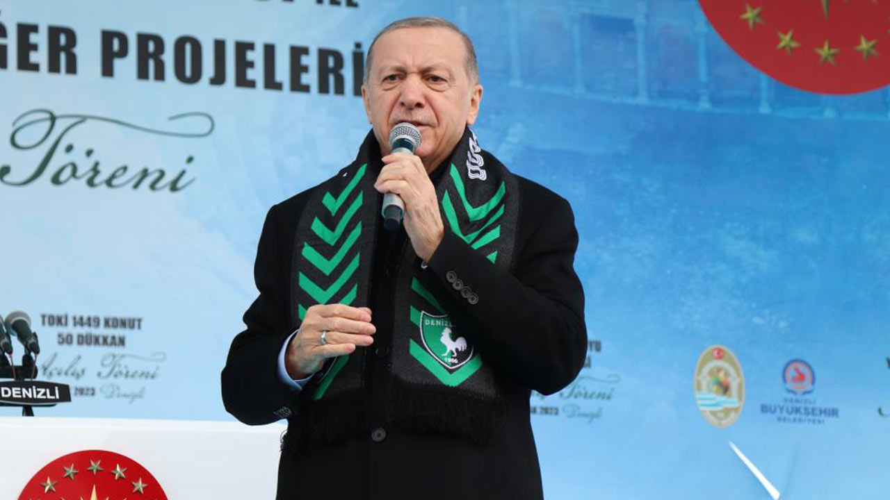 Erdoğan'dan Denizli'de Altılı masaya sert sözler! Aday çıkaramayanlar, kendi sünepeliklerini örtmeye çalışıyor"