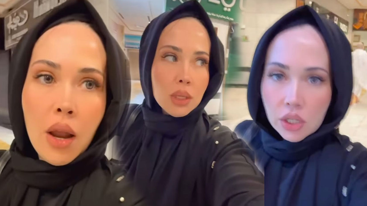 Sosyal medya fenomeni Özlem Lina Öz'e Mekke'de sözlü taciz şoku