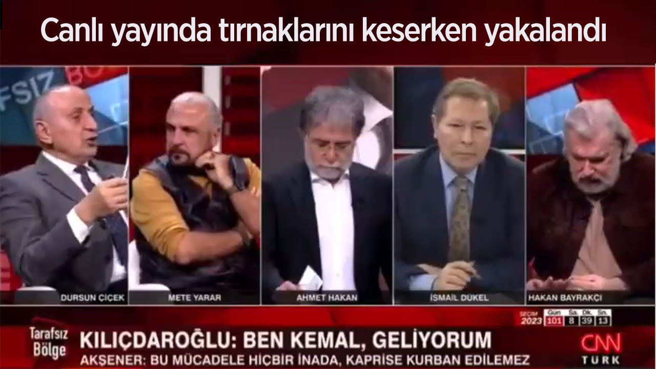 Canlı yayında büyük skandal! Hakan Bayrakçı, Ahmet Hakan'ın programında tırnaklarını kesti