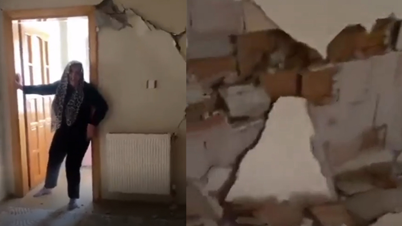 Deprem anında bir ailenin çaresizliği! Korkunç görüntüler depremin şiddetini gözler önüne serdi