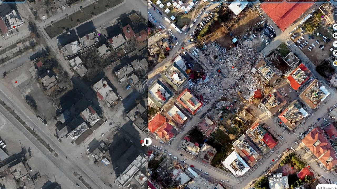 Depremdeki yıkım böyle görüntülendi! Bakanlıktan uydu ve İHA’larla hasar tespit çalışması
