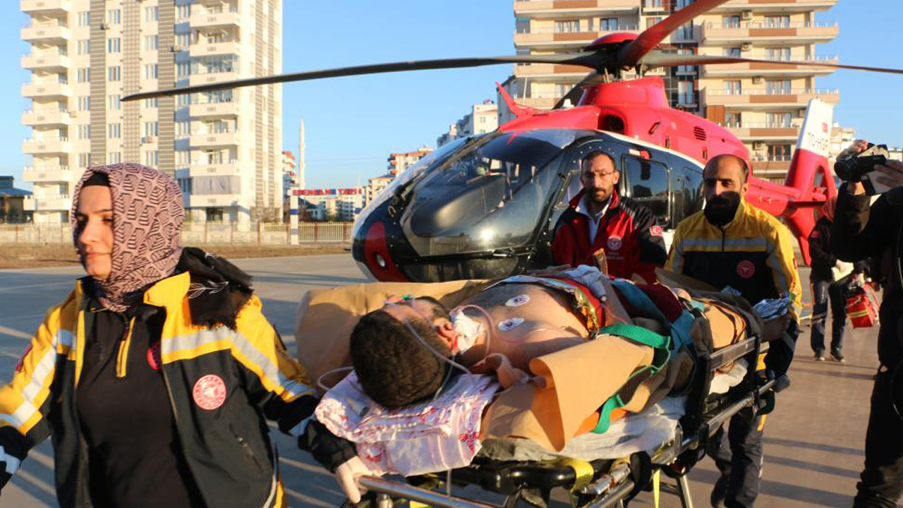 198 saat sonra kurtarılmıştı, Diyarbakır’a helikopterle sevk edildi