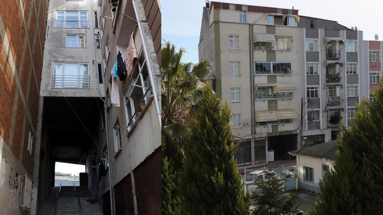 Deprem sonrası görenler şoke oldu! 5 katlı binanın altından sokak geçiyor: Bu nasıl apartman?