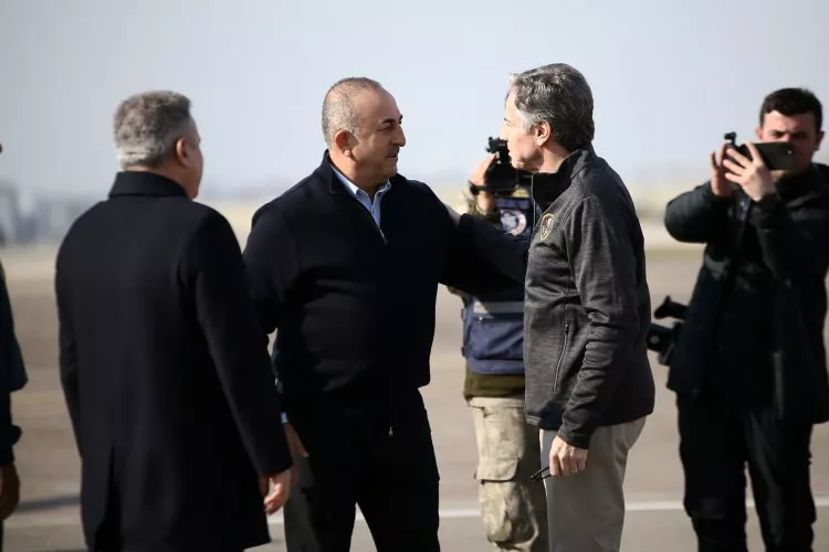 Bakan Çavuşoğlu ile ABD Dışişleri Bakanı Blinken deprem bölgesinde!