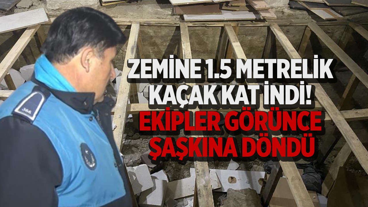 İstanbul'da akılalmaz olay! Aylarca gizlice kazdı, zemine 1.5 metrelik kaçak kat indi!