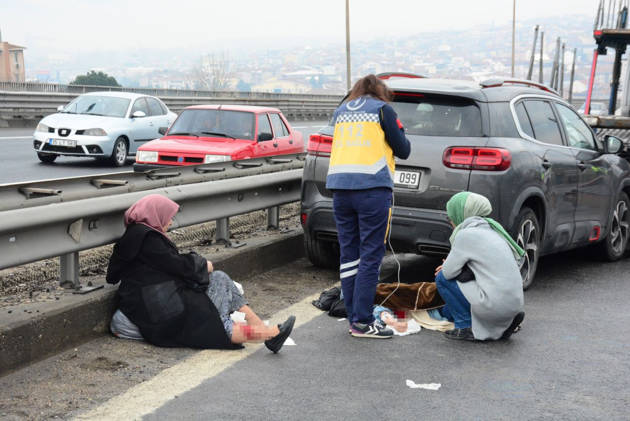 TEM'de 7 kaza peş peşe yaşandı! 23 araç hasar gördü yaralılar var