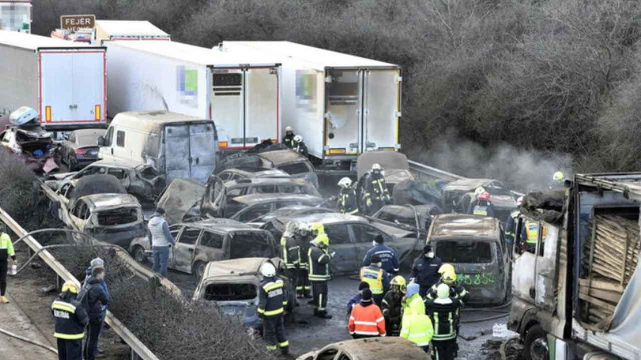 Macaristan'da katliam gibi kaza! 40’tan fazla araç birbirine girdi: Çok sayıda ölü ve yaralı var