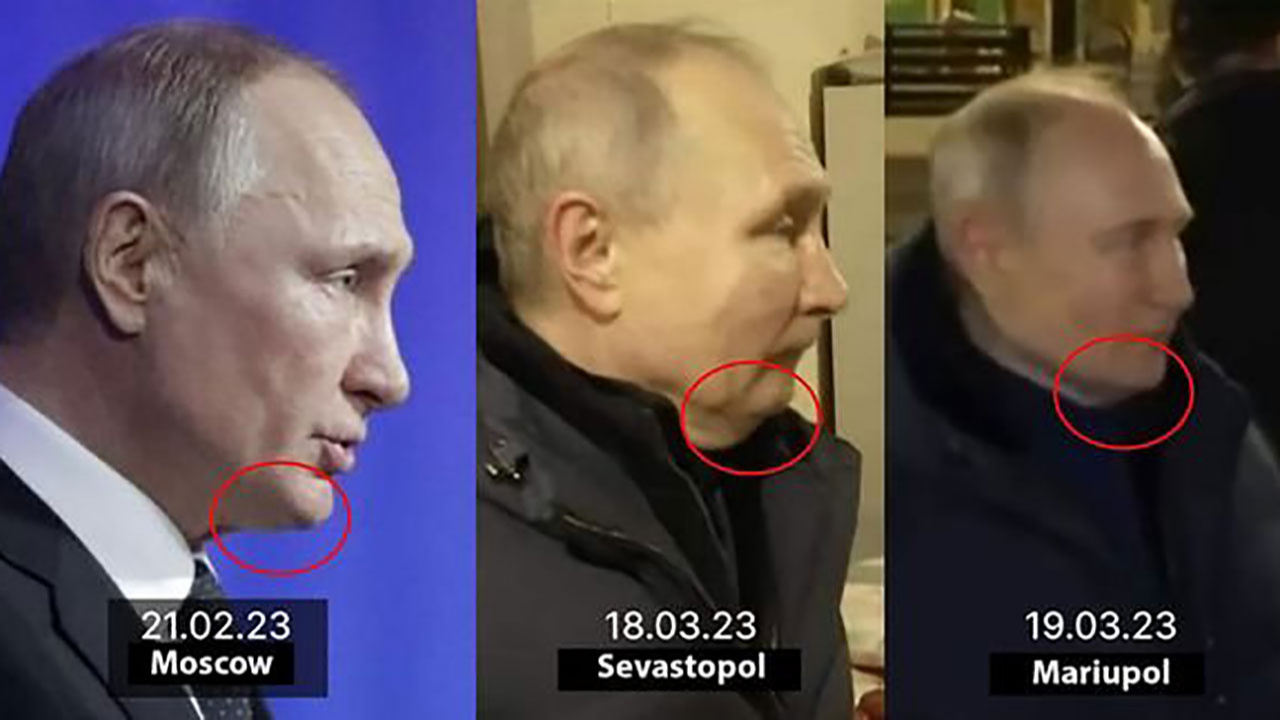 Putin, işgal bölgesinde dublörüyle şov yaptı! Olay fotoğraflar ortalığı karıştırdı