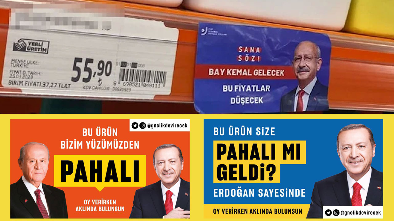 CHP o etiketlerden kopya çekti! Market rafları Kılıçdaroğlu etiketleriyle doldu: Bu fiyatlar düşecek