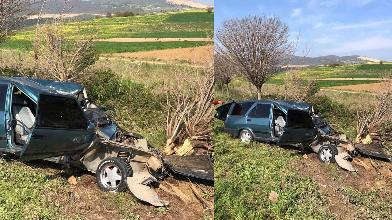 Bursa'da kaza! Çarptığı ağaç üzerine düştü feci şekilde can verdi