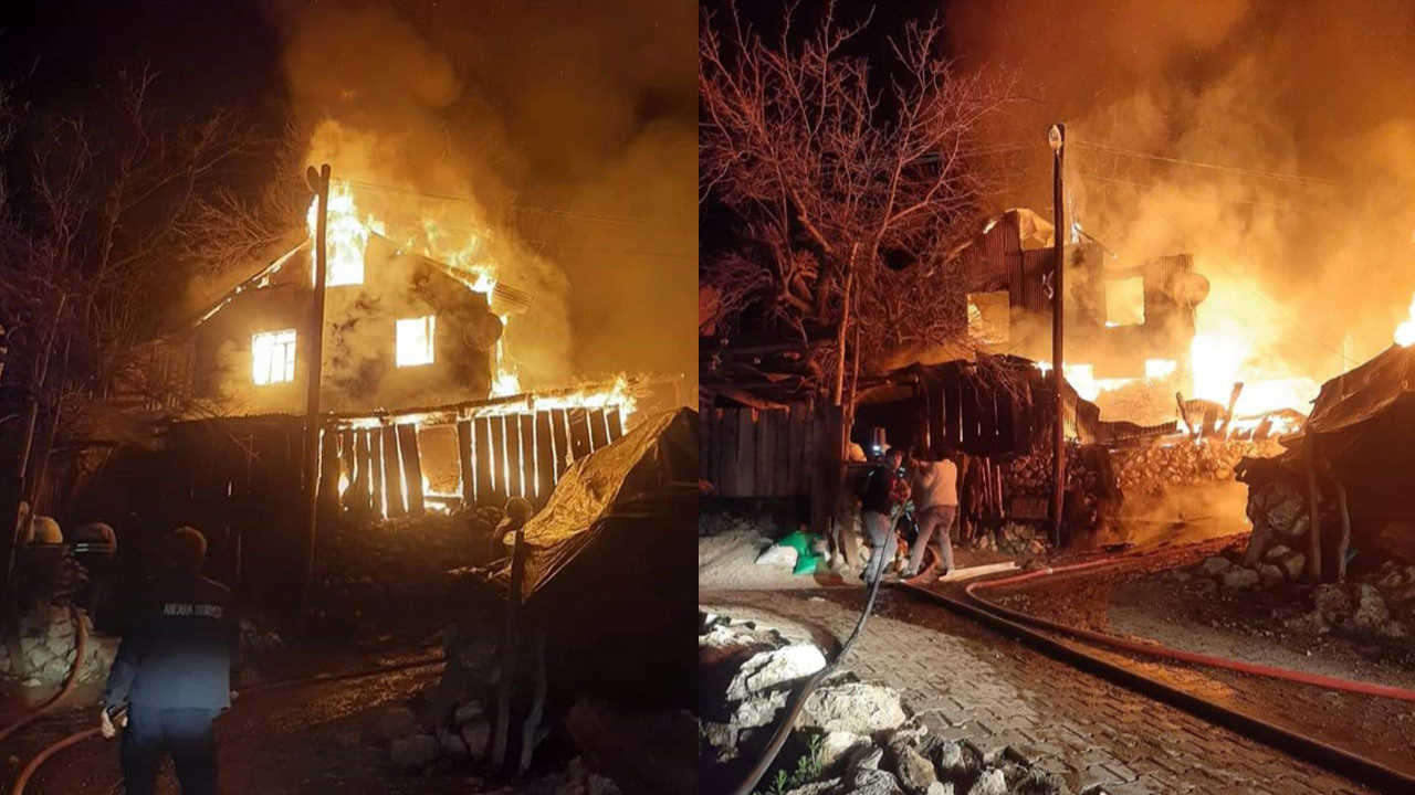 Yangın sıçradı: Ankara'da 3 ev küle döndü