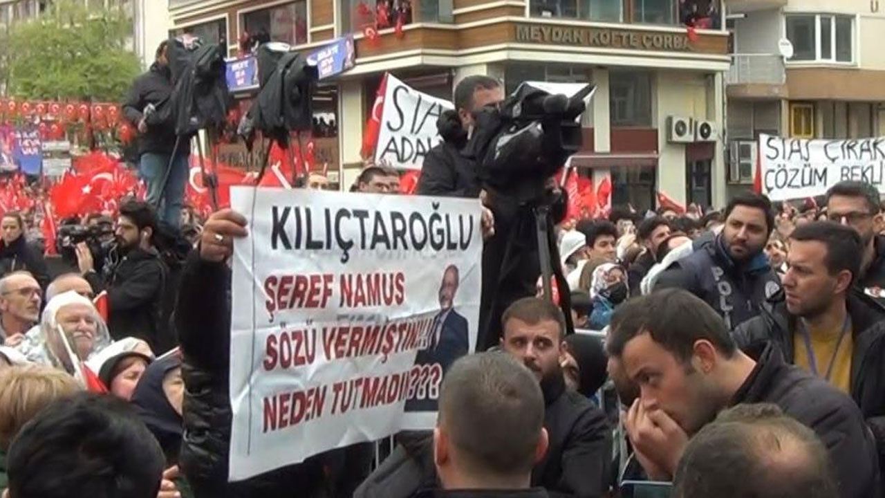 CHP mitinginde Kılıçdaroğlu’na tepki: Şeref, namus sözü vermiştin, neden tutmadın?