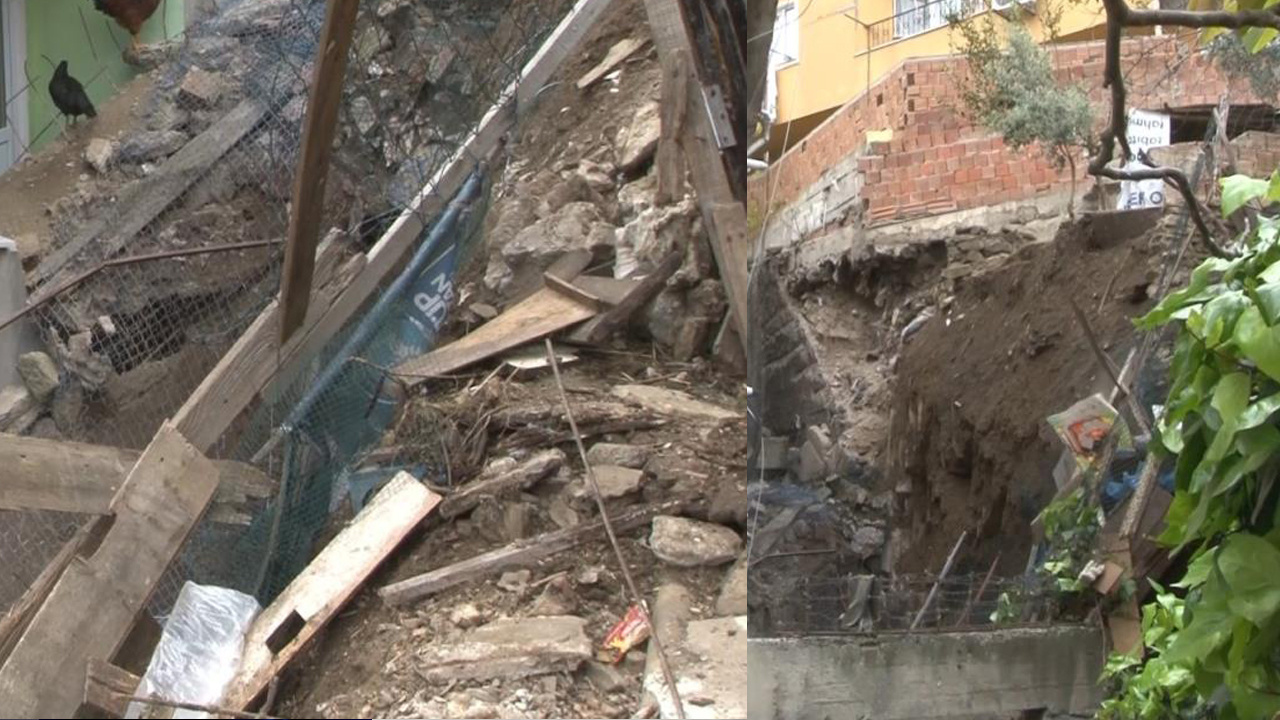 Eyüpsultan’da istinat duvarı çöktü: Risk altındaki binalar tahliye edildi!