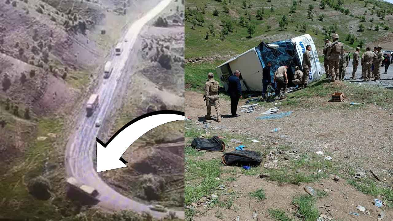 Şırnak'ta 2 şehit, 45 kişinin yaralandığı kaza anı güvenlik kamerasına yansıdı
