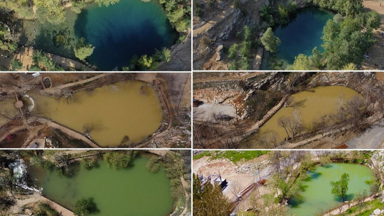 Depremlerin ardından rengi değişmişti! Yeşilgöz Gölü eski haline dönüyor!