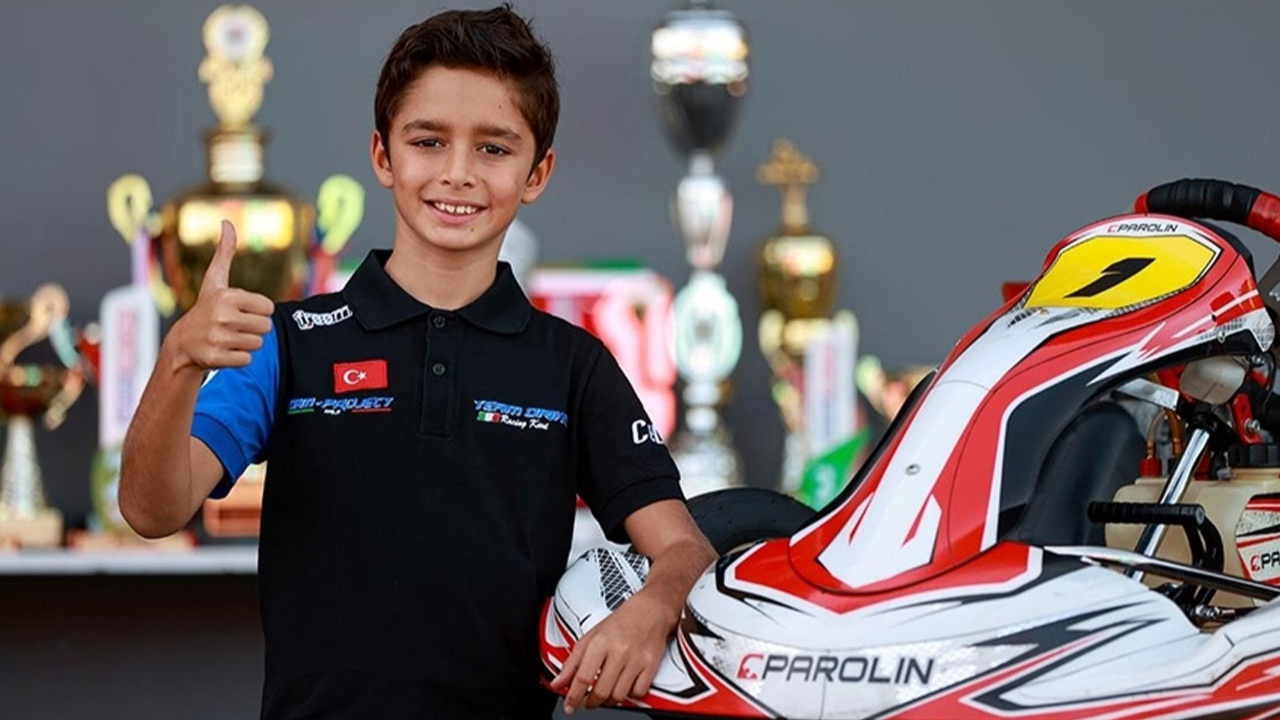 11 yaşındaki milli karting yarışçısı, WSK Süper Master Serisi'nde 1. oldu